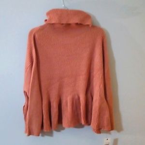 Ophelia Roe Cowl peplum sweater